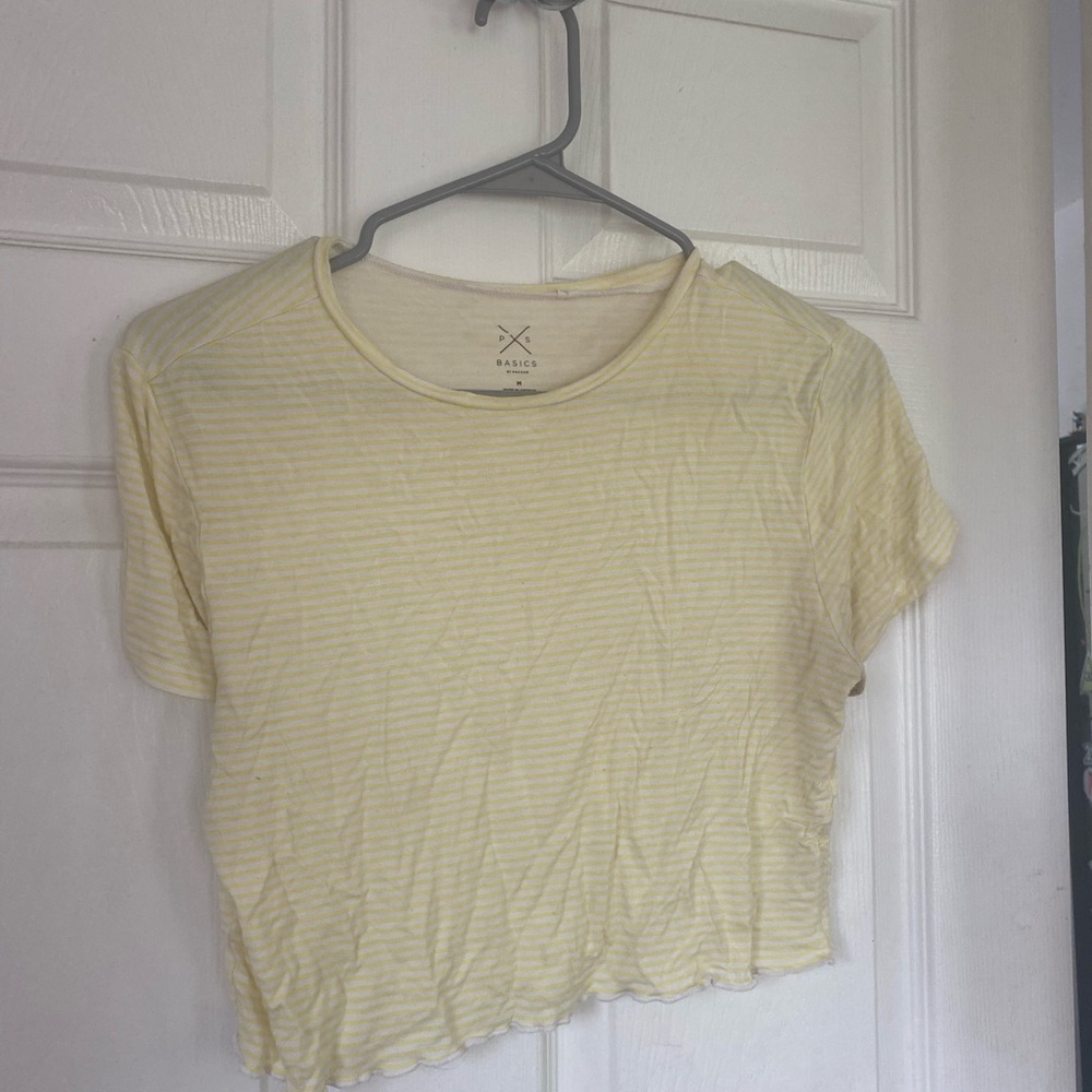 Yellow crop top